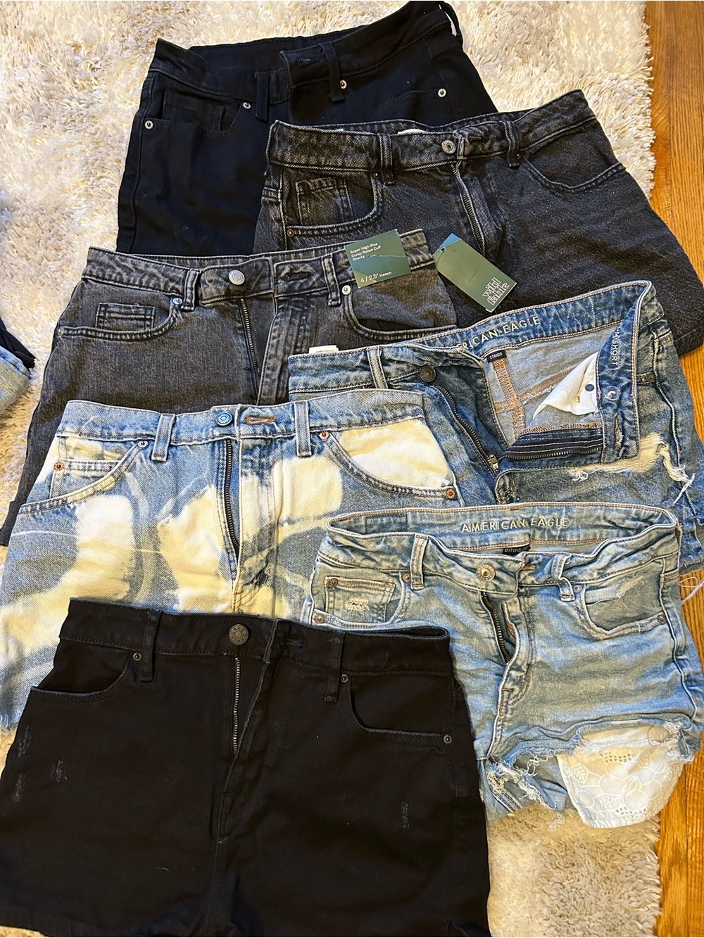 7 Pair Mixed Denim & Black Jeans Bundle